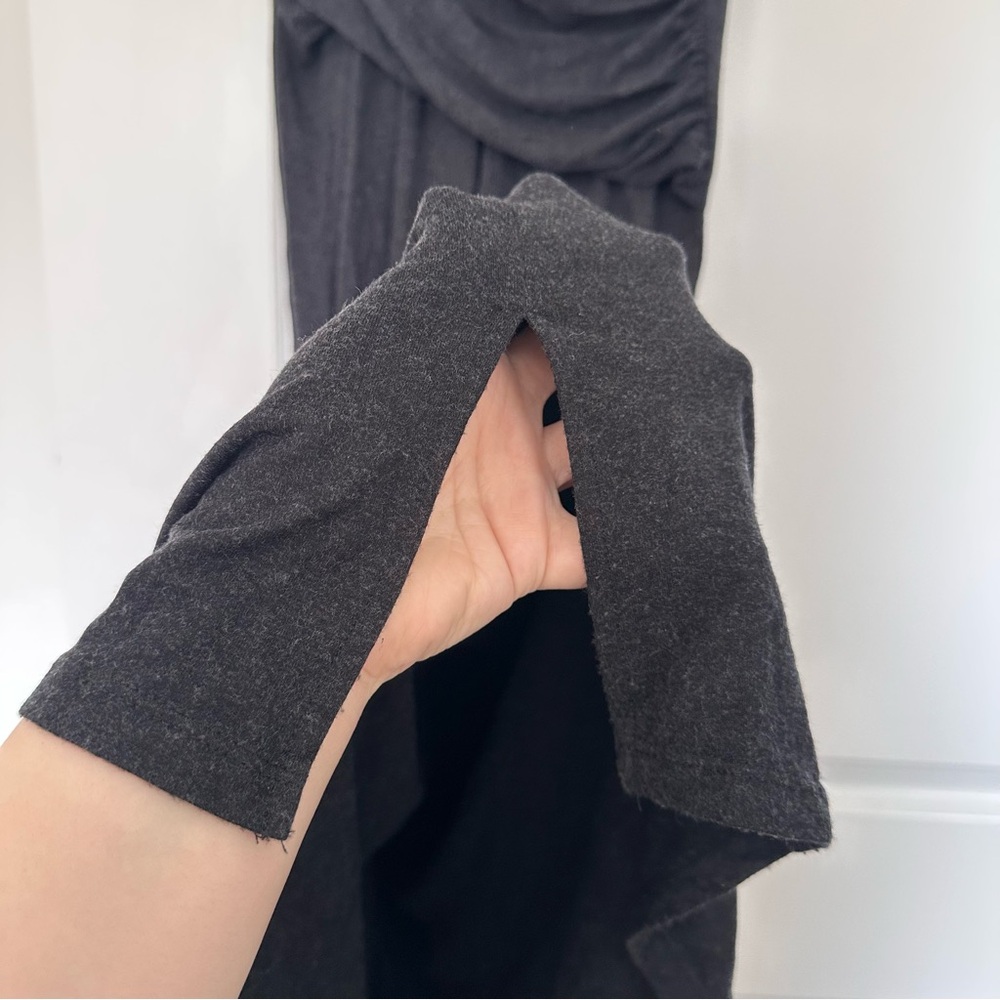 Anthropologie (XS) Globetrotter T-Shirt Midi Dress- Charcoal Gray Minimalist - Picture 4 of 11
